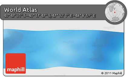 Physical Panoramic Map of the Area around 40° 32' 39" S, 47° 40' 29" E