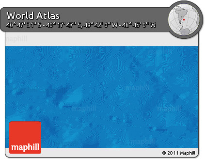 Physical 3D Map of the Area around 40° 32' 39" S, 49° 13' 30" W