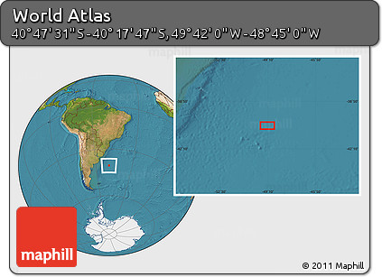 Satellite Location Map of the Area around 40° 32' 39" S, 49° 13' 30" W