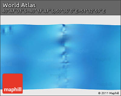 Physical 3D Map of the Area around 40° 32' 39" S, 51° 4' 30" E