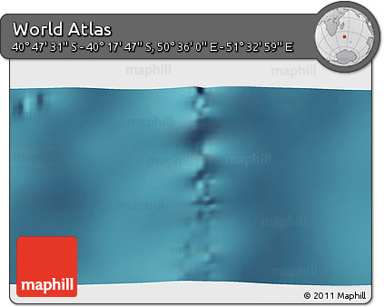 Satellite 3D Map of the Area around 40° 32' 39" S, 51° 4' 30" E