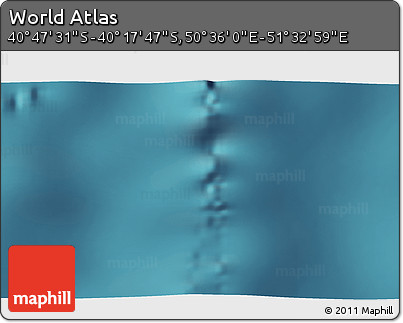 Satellite 3D Map of the Area around 40° 32' 39" S, 51° 4' 30" E