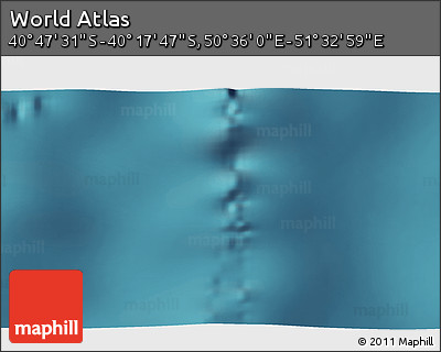 Satellite 3D Map of the Area around 40° 32' 39" S, 51° 4' 30" E
