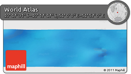 Physical Panoramic Map of the Area around 40° 32' 39" S, 54° 28' 30" E