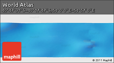 Physical Panoramic Map of the Area around 40° 32' 39" S, 54° 28' 30" E