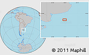 Gray Location Map of the area around 40° 32' 39" S, 58° 34' 30" W