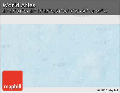 Physical 3D Map of the Area around 40° 32' 39" S, 61° 7' 30" W