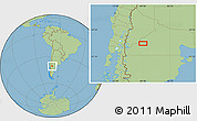 Savanna Style Location Map of the area around 40° 32' 39" S, 69° 37' 30" W