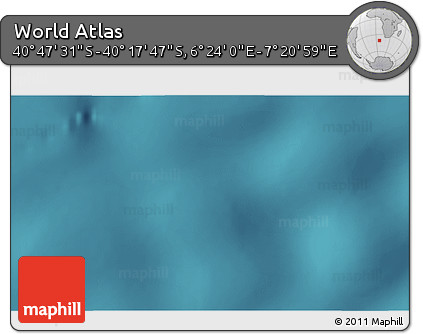 Satellite 3D Map of the Area around 40° 32' 39" S, 6° 52' 30" E