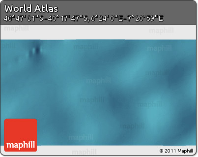 Satellite 3D Map of the Area around 40° 32' 39" S, 6° 52' 30" E