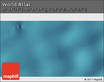 Satellite 3D Map of the Area around 40° 32' 39" S, 6° 52' 30" E