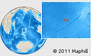 Shaded Relief Location Map of the area around 40° 32' 39" S, 73° 10' 30" E
