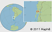 Savanna Style Location Map of the area around 40° 32' 39" S, 73° 1' 30" W