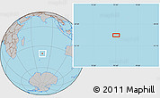 Gray Location Map of the area around 40° 32' 39" S, 75° 43' 29" E