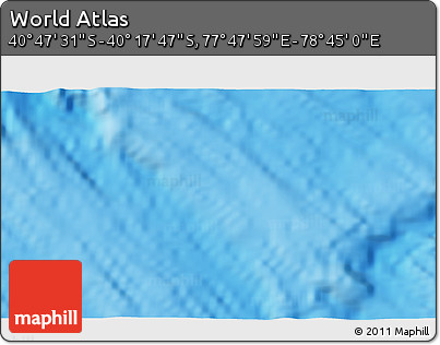 Shaded Relief 3D Map of the Area around 40° 32' 39" S, 78° 16' 30" E