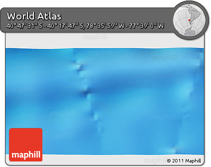Physical 3D Map of the Area around 40° 32' 39" S, 78° 7' 30" W