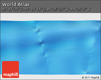 Physical 3D Map of the Area around 40° 32' 39" S, 78° 7' 30" W