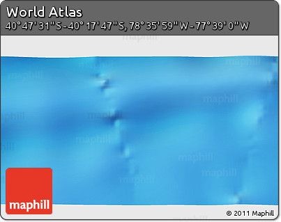 Physical 3D Map of the Area around 40° 32' 39" S, 78° 7' 30" W