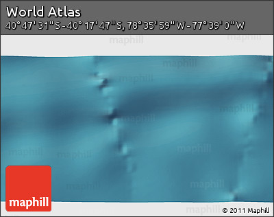Satellite 3D Map of the Area around 40° 32' 39" S, 78° 7' 30" W
