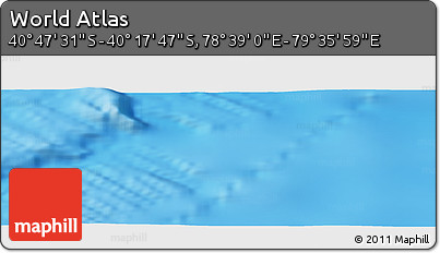 Physical Panoramic Map of the Area around 40° 32' 39" S, 79° 7' 30" E