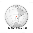 Outline Map of the Area around 40° 32' 39" S, 82° 22' 30" W, rectangular outline