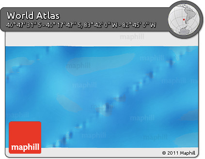 Shaded Relief 3D Map of the Area around 40° 32' 39" S, 83° 13' 29" W