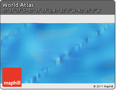 Shaded Relief 3D Map of the Area around 40° 32' 39" S, 83° 13' 29" W