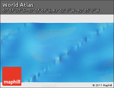 Shaded Relief 3D Map of the Area around 40° 32' 39" S, 83° 13' 29" W