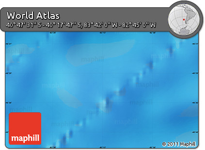 Physical Map of the Area around 40° 32' 39" S, 83° 13' 29" W