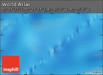 Physical Map of the Area around 40° 32' 39" S, 83° 13' 29" W