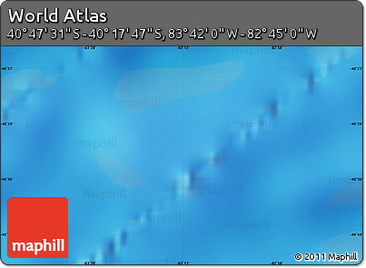 Physical Map of the Area around 40° 32' 39" S, 83° 13' 29" W