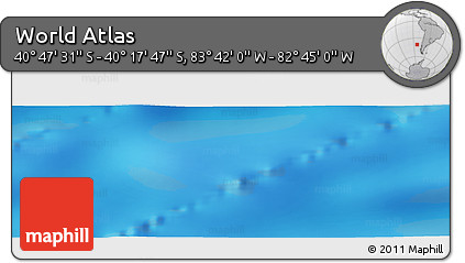 Shaded Relief Panoramic Map of the Area around 40° 32' 39" S, 83° 13' 29" W