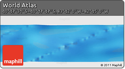 Shaded Relief Panoramic Map of the Area around 40° 32' 39" S, 83° 13' 29" W