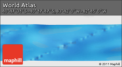 Shaded Relief Panoramic Map of the Area around 40° 32' 39" S, 83° 13' 29" W
