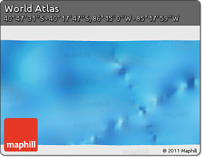 Physical 3D Map of the Area around 40° 32' 39" S, 85° 46' 30" W