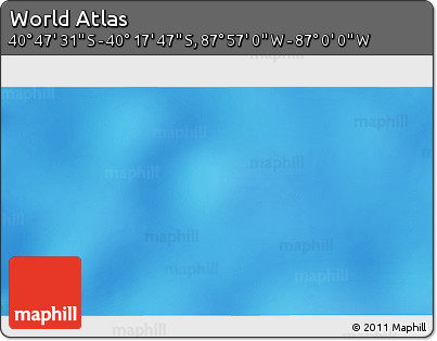 Physical 3D Map of the Area around 40° 32' 39" S, 87° 28' 29" W
