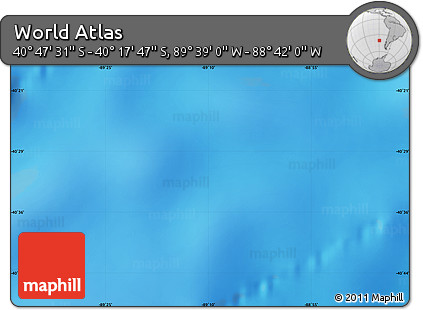 Physical Map of the Area around 40° 32' 39" S, 89° 10' 30" W