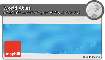 Physical Panoramic Map of the Area around 40° 32' 39" S, 89° 10' 30" W