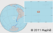 Gray Location Map of the area around 40° 32' 39" S, 90° 1' 30" W