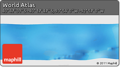 Physical Panoramic Map of the Area around 40° 32' 39" S, 93° 25' 30" W