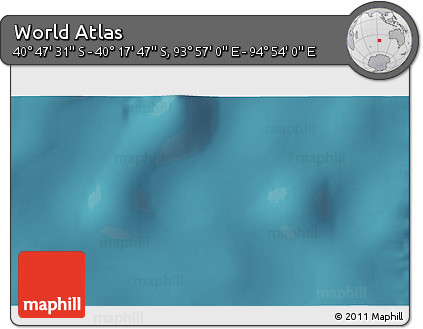 Satellite 3D Map of the Area around 40° 32' 39" S, 94° 25' 30" E