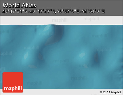 Satellite 3D Map of the Area around 40° 32' 39" S, 94° 25' 30" E