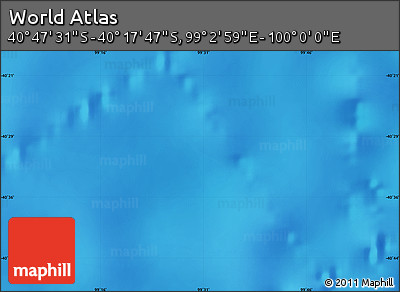 Physical Map of the Area around 40° 32' 39" S, 99° 31' 30" E