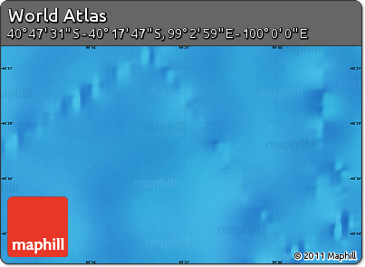 Physical Map of the Area around 40° 32' 39" S, 99° 31' 30" E