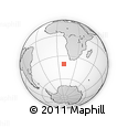 Outline Map of the Area around 40° 32' 39" S, 9° 25' 30" E, rectangular outline