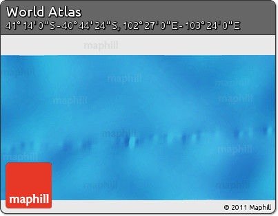 Physical 3D Map of the Area around 40° 59' 12" S, 102° 55' 30" E
