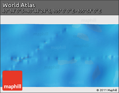 Physical 3D Map of the Area around 40° 59' 12" S, 105° 28' 29" E