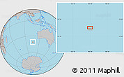 Gray Location Map of the area around 40° 59' 12" S, 105° 28' 29" E