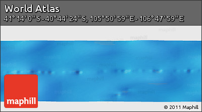 Physical Panoramic Map of the Area around 40° 59' 12" S, 106° 19' 29" E