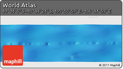 Physical Panoramic Map of the Area around 40° 59' 12" S, 106° 19' 29" E